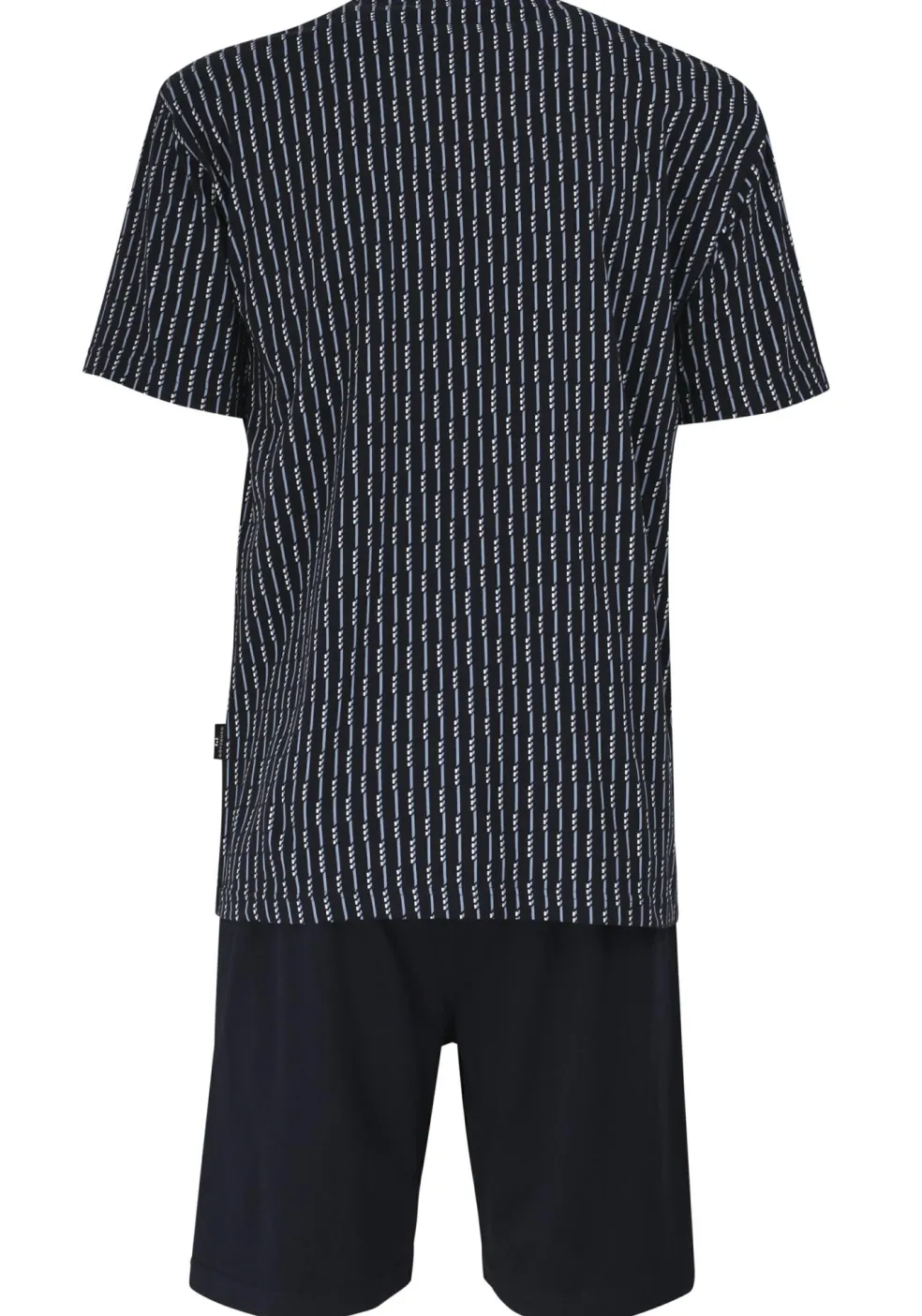Gotzburg heren shortama, blauw met lichtblauw en wit dessin