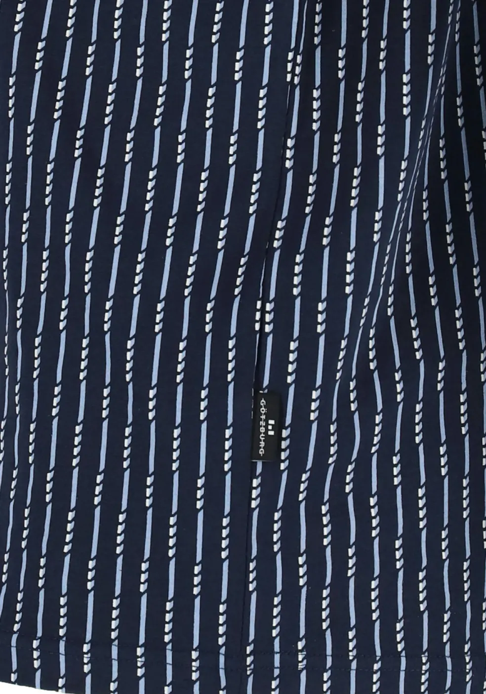 Gotzburg heren shortama, blauw met lichtblauw en wit dessin
