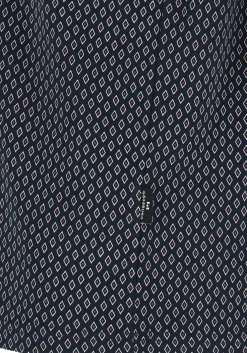 Gotzburg heren shortama, blauw met rood en wit dessin