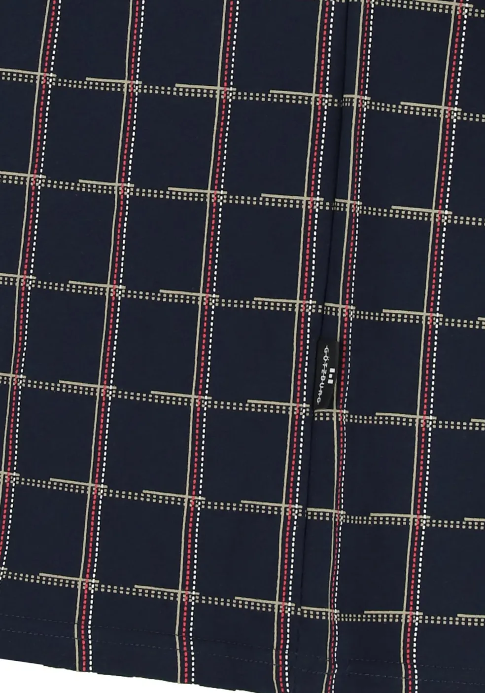 Gotzburg heren shortama, blauw met rood en wit geruit