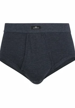 Gotzburg heren slip met gulp (1-pack), middenblauw gestreept