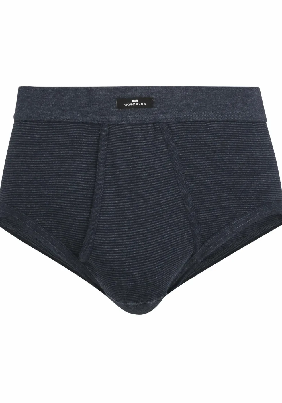 Gotzburg heren slip met gulp (1-pack), middenblauw gestreept