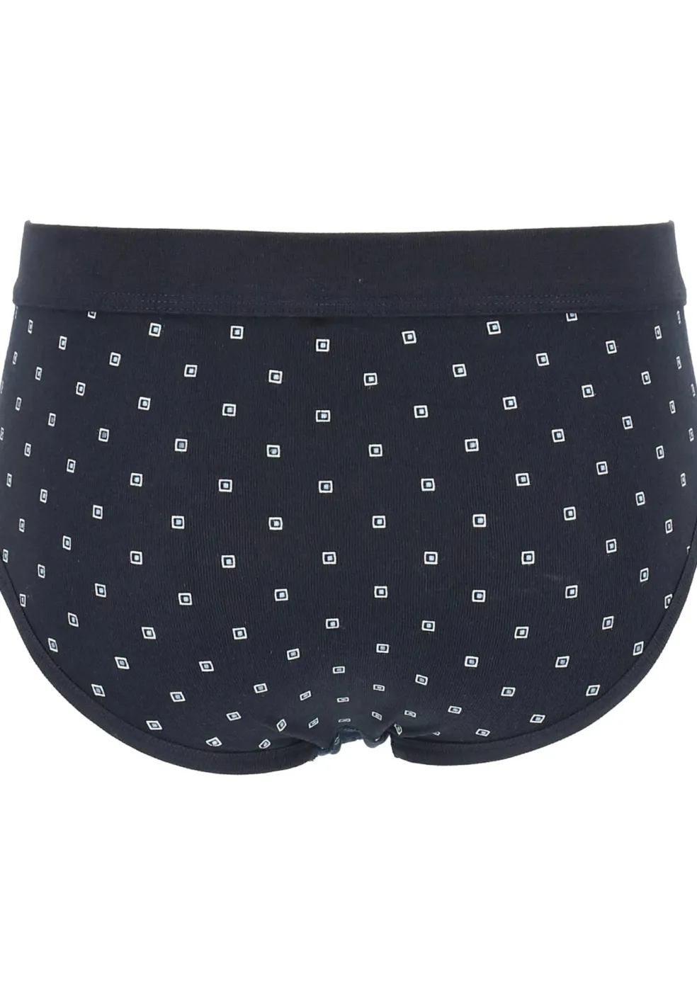 Gotzburg heren slips (2-pack), heren slips in Feinripp met gulp, donkerblauw dessin
