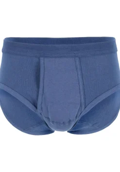 Gotzburg heren slips (2-pack), heren slips in Feinripp met gulp, donkerblauw