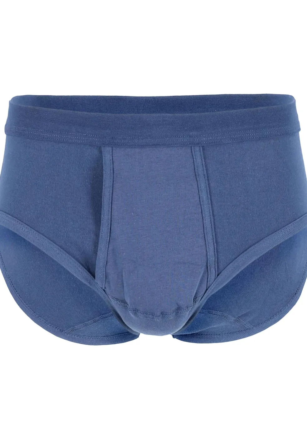 Gotzburg heren slips (2-pack), heren slips in Feinripp met gulp, donkerblauw