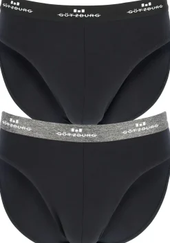 Gotzburg heren slips (2-pack), zwart