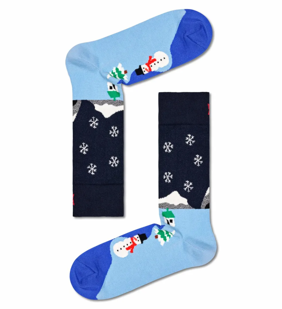 Happy Socks Snowman Socks Gift Set (3-pack), unisex sokken in cadeauverpakking