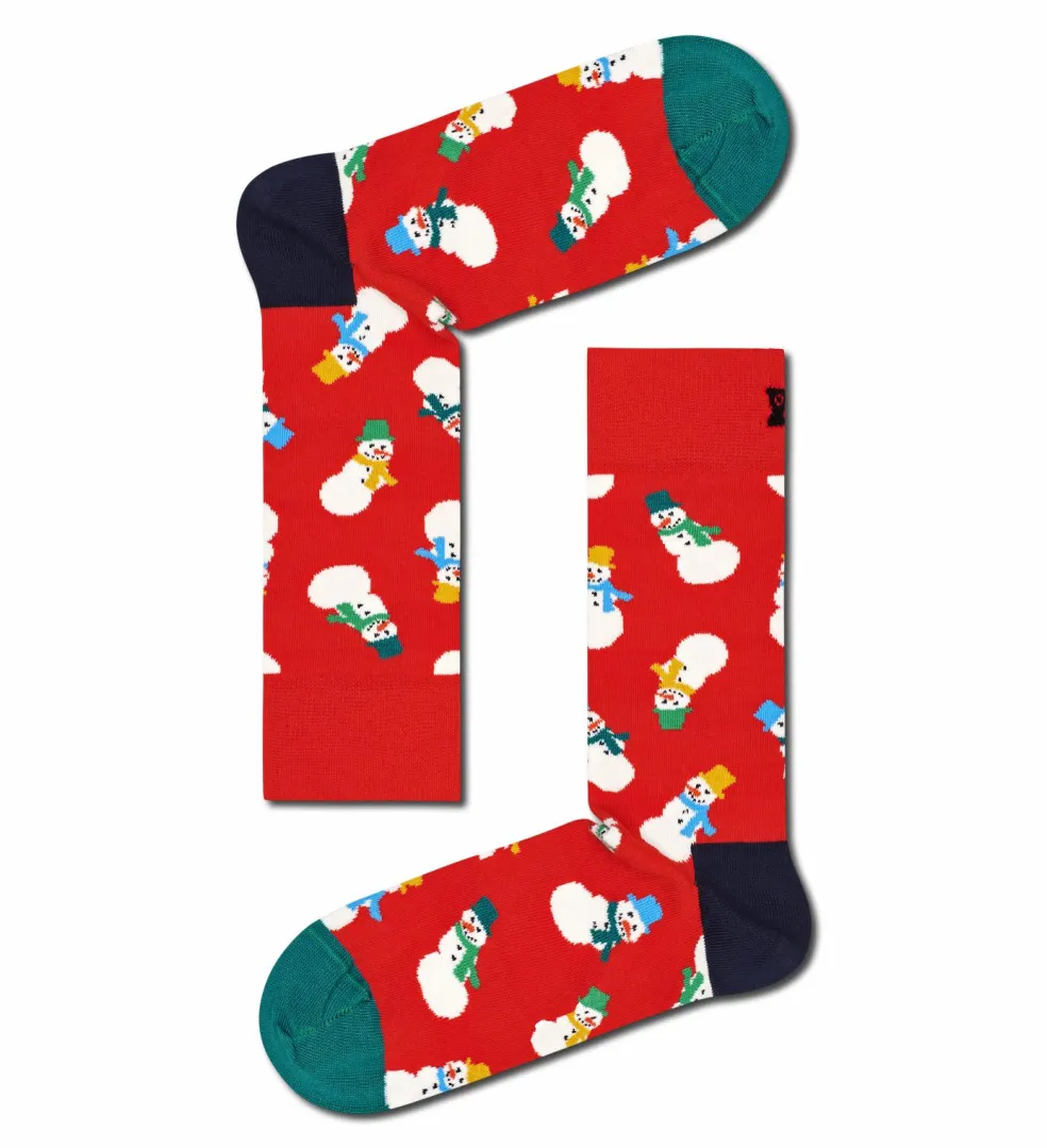 Happy Socks Snowman Socks Gift Set (3-pack), unisex sokken in cadeauverpakking