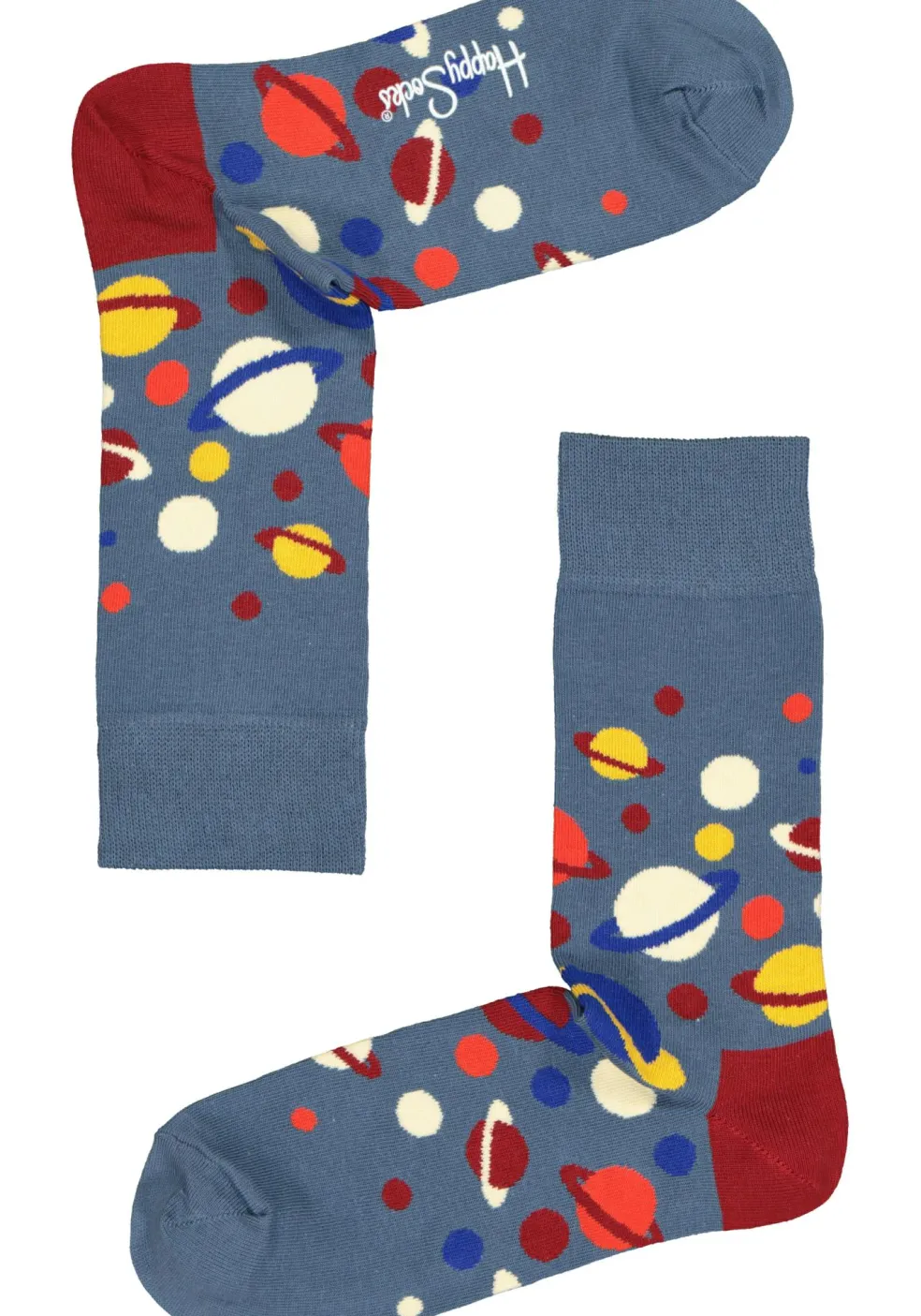 Happy Socks The Milky Way Sock, planeten in het blauw