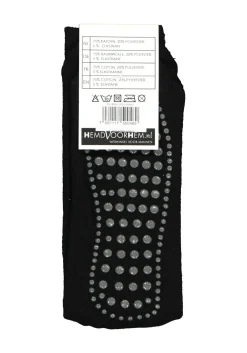 Homepads herensokken, zwart (antraciet noppen)