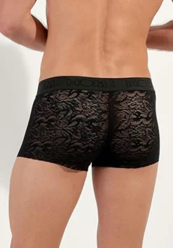 HOM Free cut lace trunk (1-pack), heren boxer, zwart