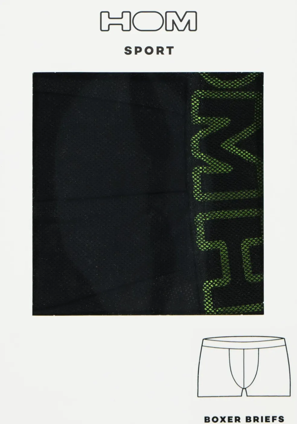 HOM Illusion boxer briefs (1-pack), heren sport boxer kort, zwart