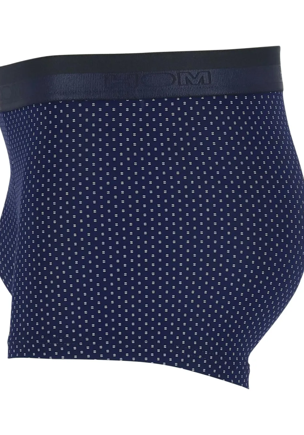 HOM Max boxer briefs (1-pack), heren boxer microfiber kort, donkerblauw dessin
