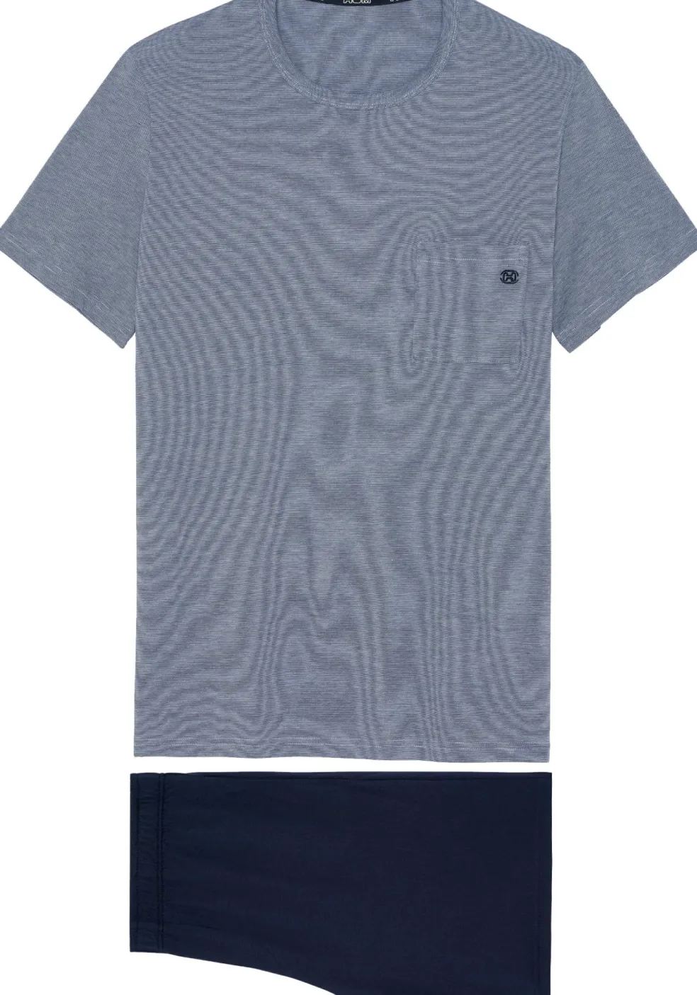 HOM Modal comfort short sleepwear, heren shortama, donkerblauw