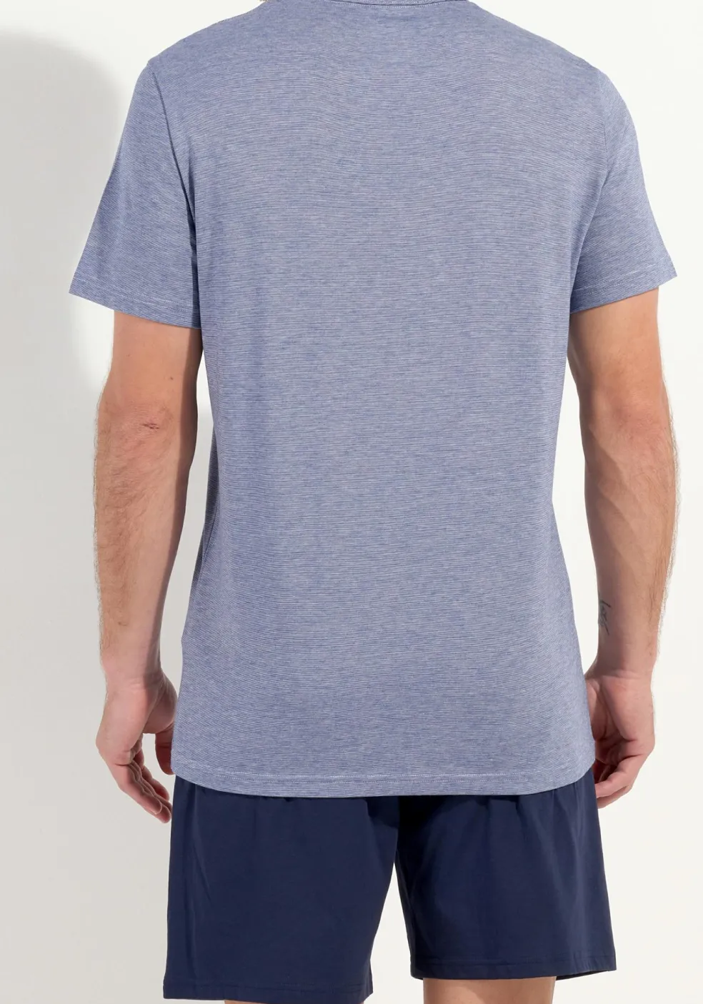 HOM Modal comfort short sleepwear, heren shortama, donkerblauw