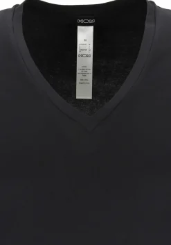 HOM Supreme Cotton tee-shirt (1-pack), heren T-shirt V-hals, zwart