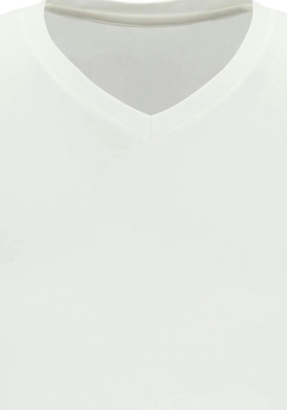HOM Tencel soft tee-shirt v neck (1-pack), heren T-shirt V-hals, wit