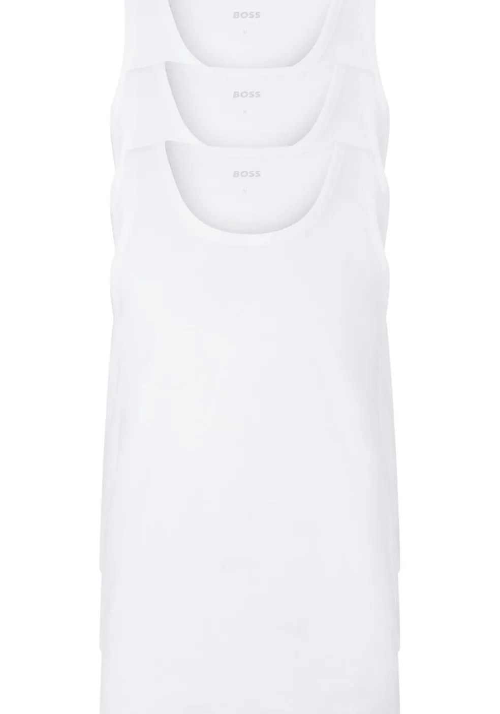 HUGO BOSS Classic Tanktops regular fit (3-pack), heren singlets O-hals, wit