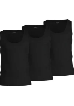HUGO BOSS Classic Tanktops regular fit (3-pack), heren singlets O-hals, zwart