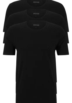 HUGO BOSS Classic T-shirts regular fit (3-pack), heren T-shirts O-hals, zwart