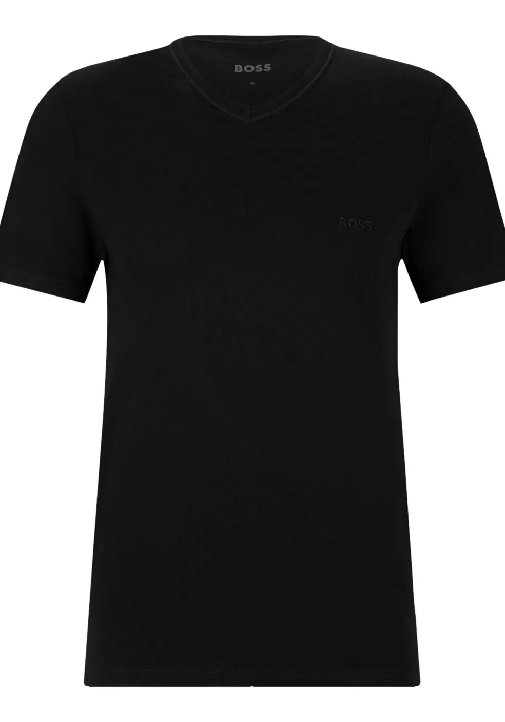HUGO BOSS Classic T-shirts regular fit (3-pack), heren T-shirts V-hals, zwart