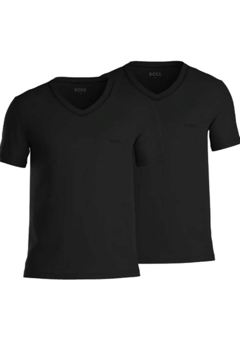 HUGO BOSS Comfort T-shirts relaxed fit (2-pack), heren T-shirts V-hals, zwart