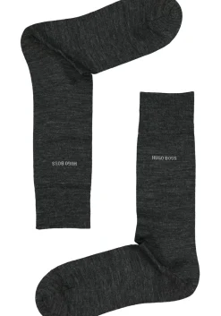 HUGO BOSS John uni (1-pack), herensokken wol met katoen, antraciet