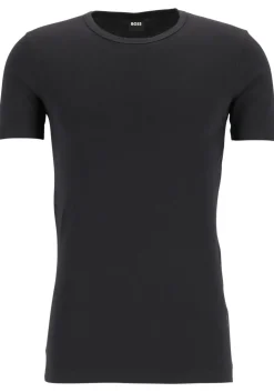 HUGO BOSS Modern stretch T-shirts slim fit (2-pack), heren T-shirts O-hals, zwart