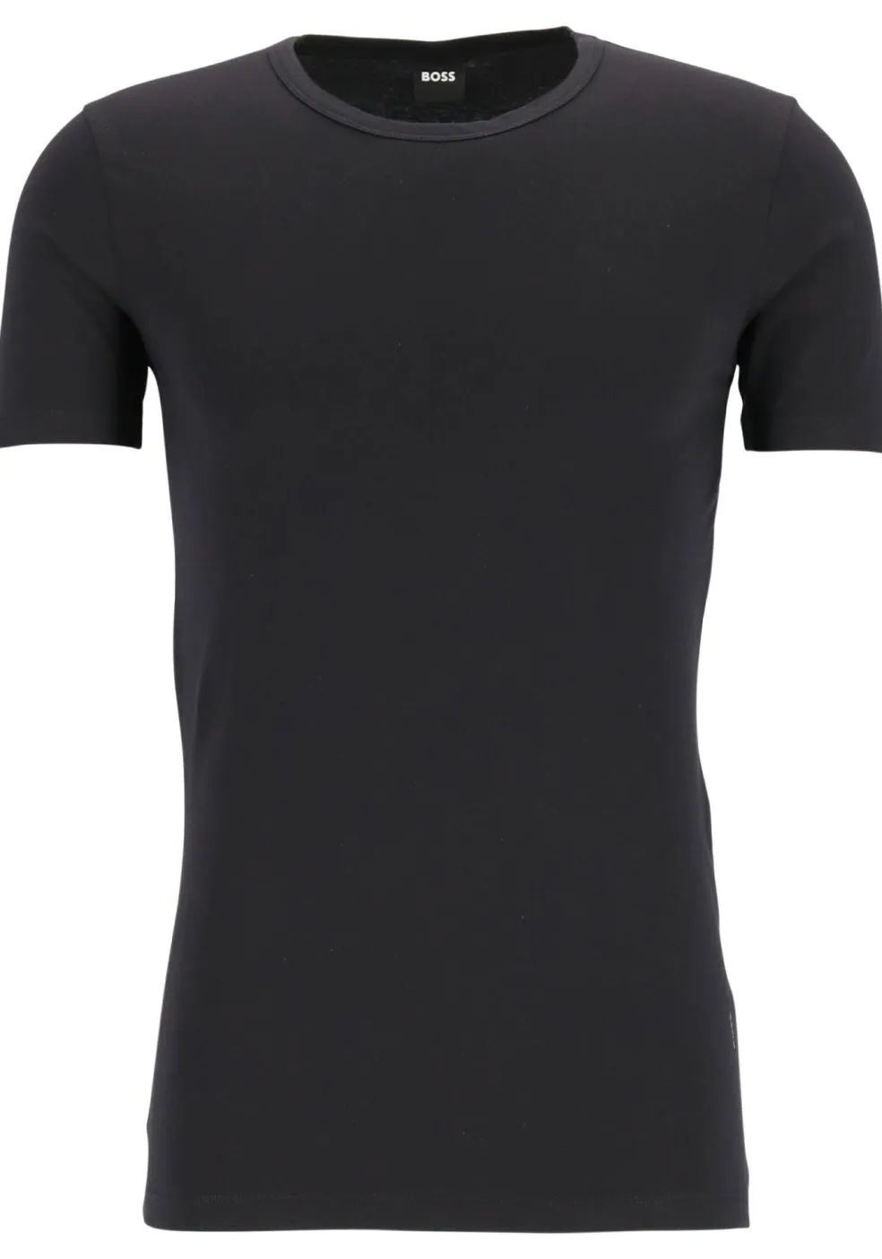 HUGO BOSS Modern stretch T-shirts slim fit (2-pack), heren T-shirts O-hals, zwart