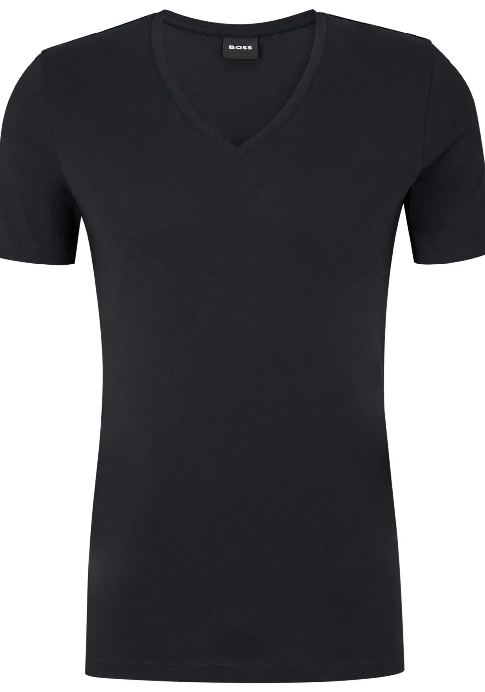 HUGO BOSS Motion stretch T-shirt slim fit (1-pack), heren T-shirt V-hals, zwart