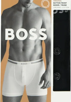 HUGO BOSS Original retro trunk (1-pack), heren boxer normale lengte met gulp, zwart