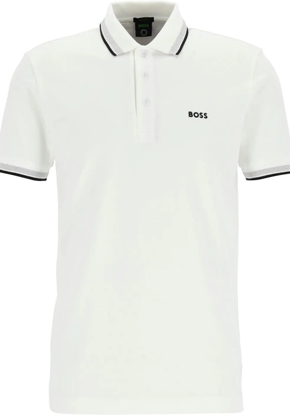 HUGO BOSS Paddy regular fit polo, heren polo korte mouw, wit (contrast)