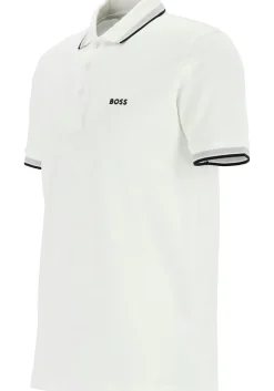 HUGO BOSS Paddy regular fit polo, heren polo korte mouw, wit (contrast)