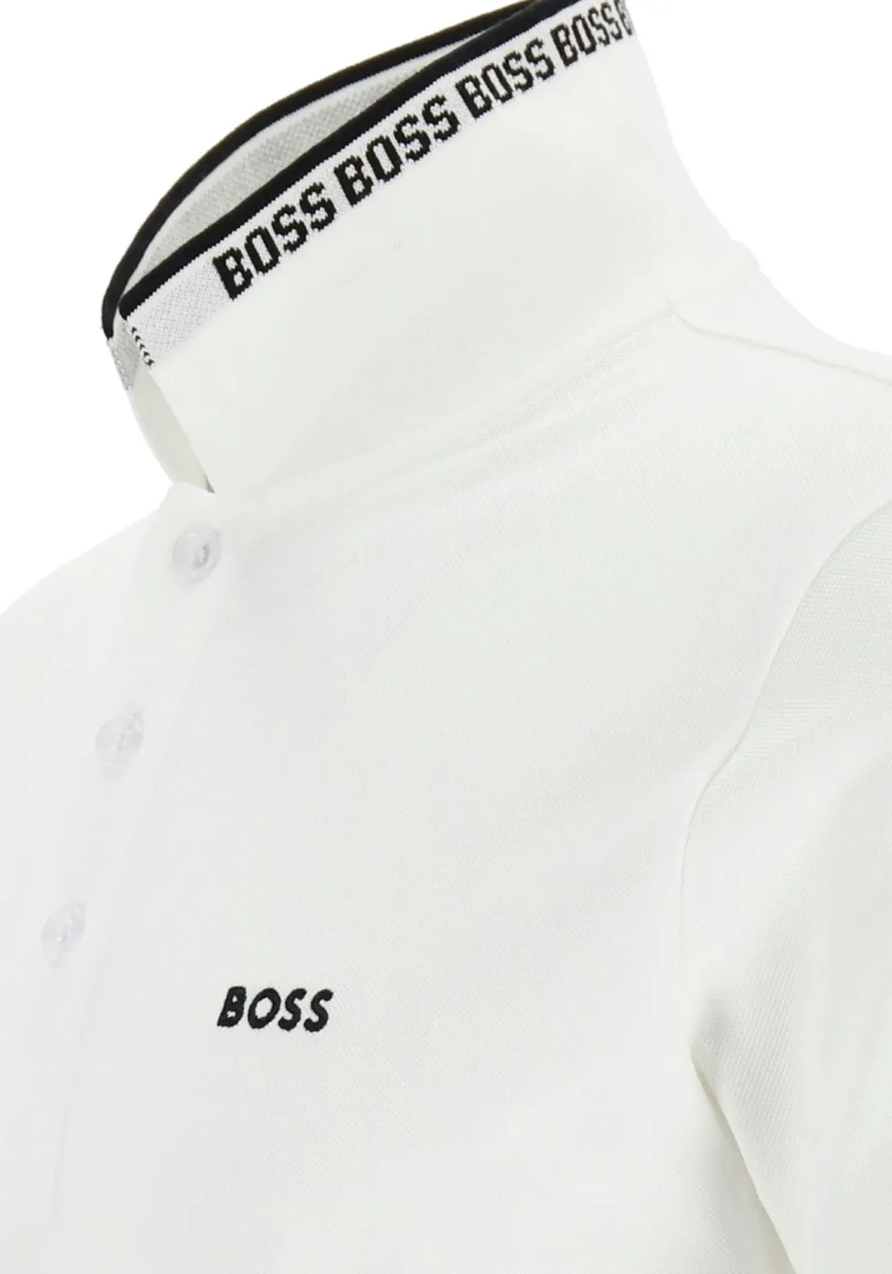 HUGO BOSS Paddy regular fit polo, heren polo korte mouw, wit (contrast)