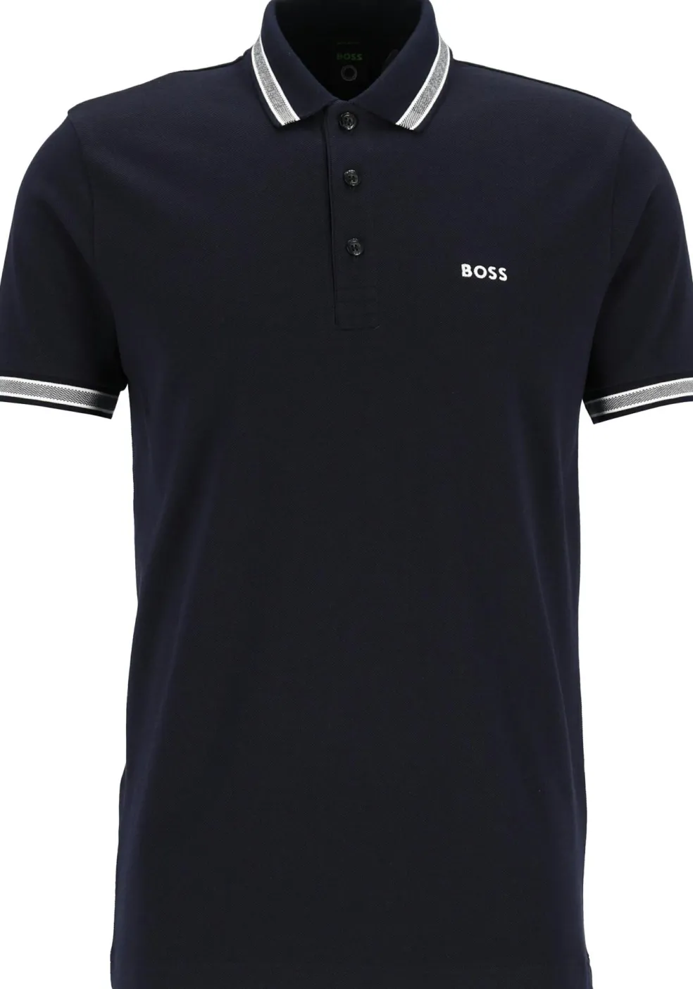 HUGO BOSS Paddy regular fit polo, heren polo korte mouw, donkerblauw (contrast)