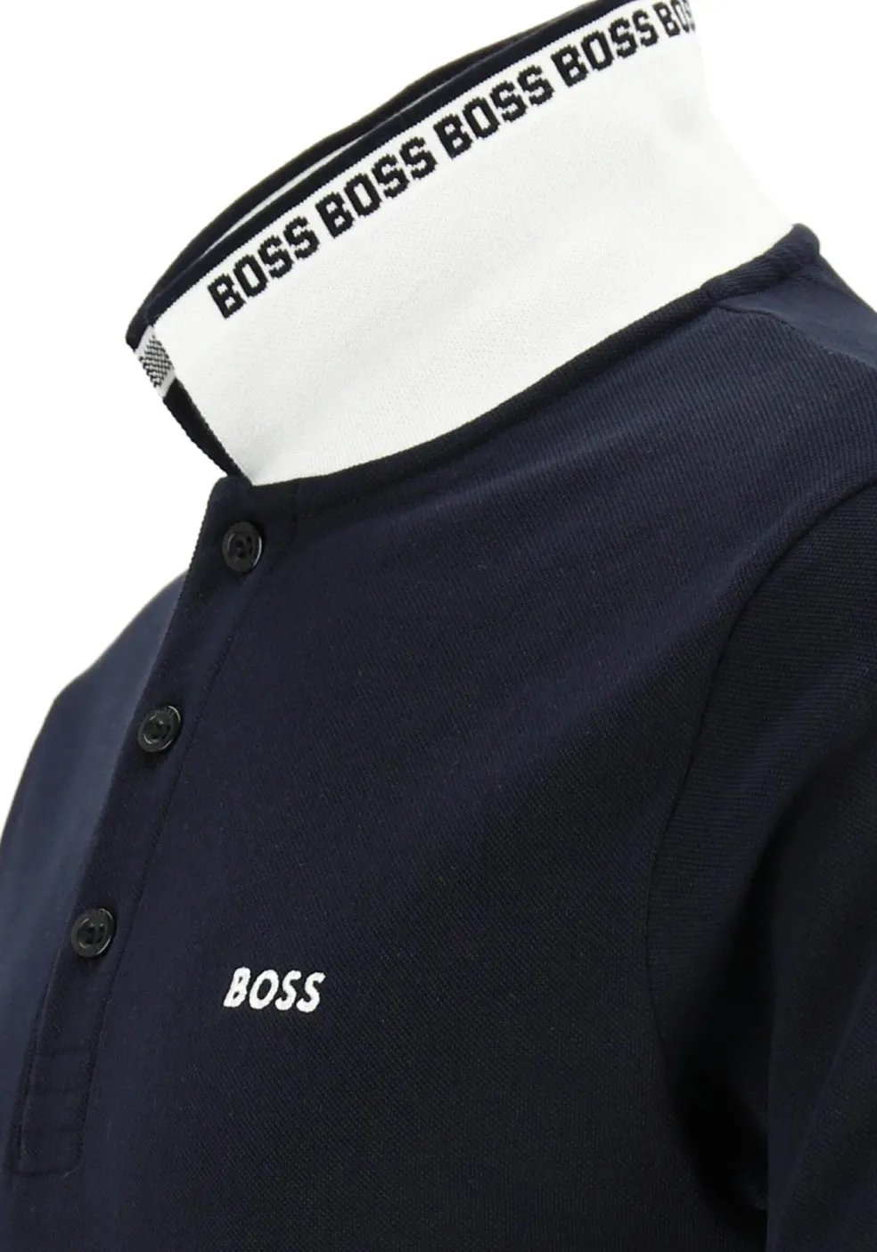 HUGO BOSS Paddy regular fit polo, heren polo korte mouw, donkerblauw (contrast)