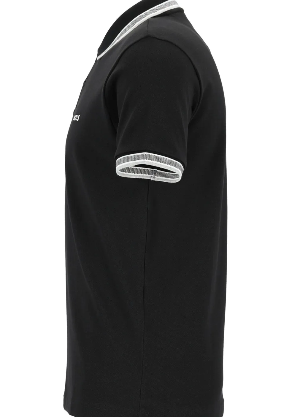 HUGO BOSS Paddy regular fit polo, heren polo korte mouw, zwart (contrast)