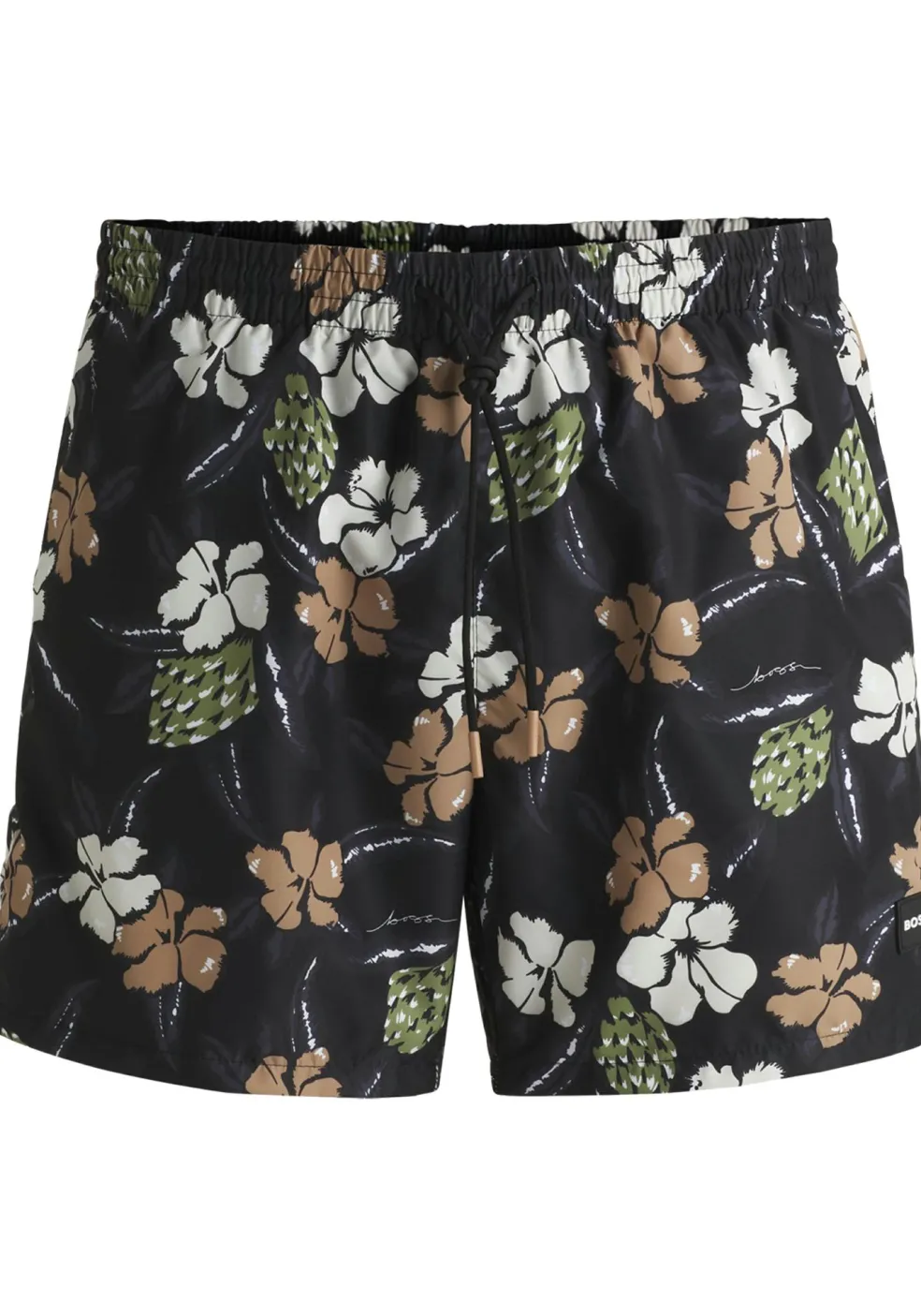 HUGO BOSS Piranha swim shorts, heren zwembroek, zwart dessin