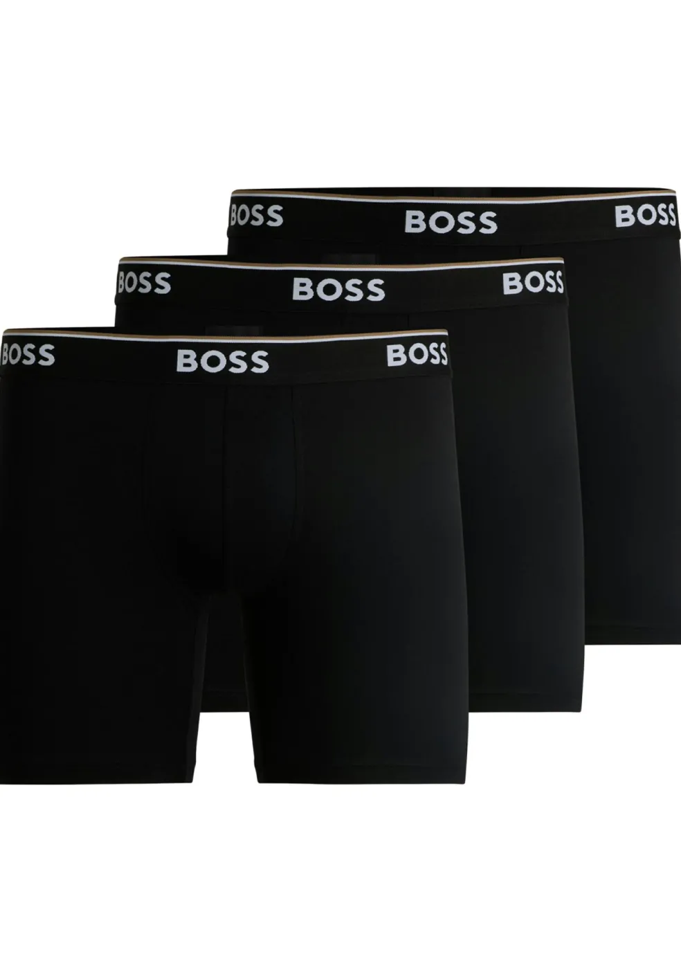 HUGO BOSS Power boxer briefs long (3-pack), heren boxers lang, zwart