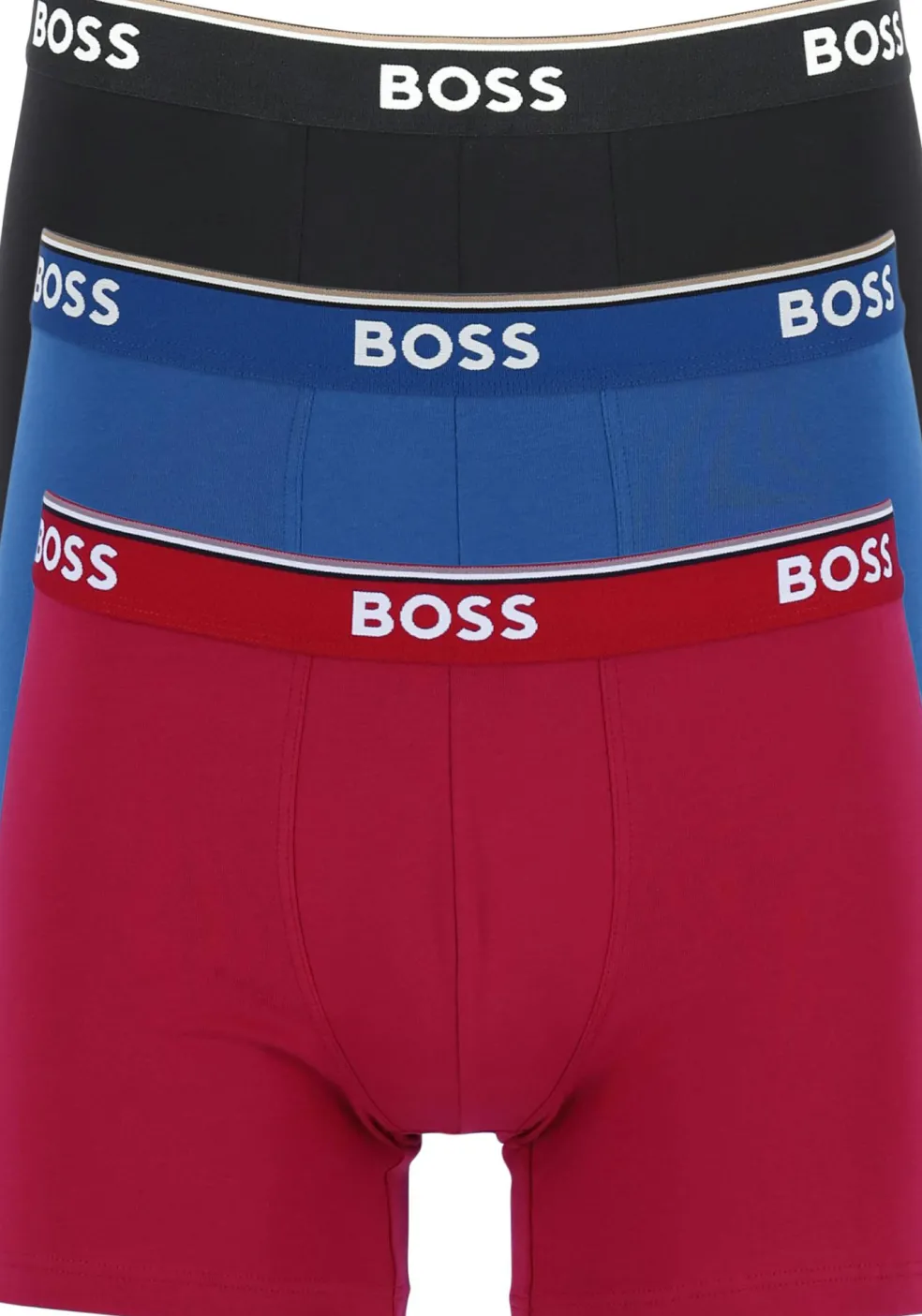 HUGO BOSS Power boxer briefs (3-pack), heren boxers normale lengte, rood, blauw, zwart