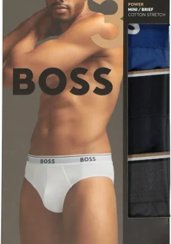 HUGO BOSS Power briefs (3-pack), heren slips, blauw, navy, grijs