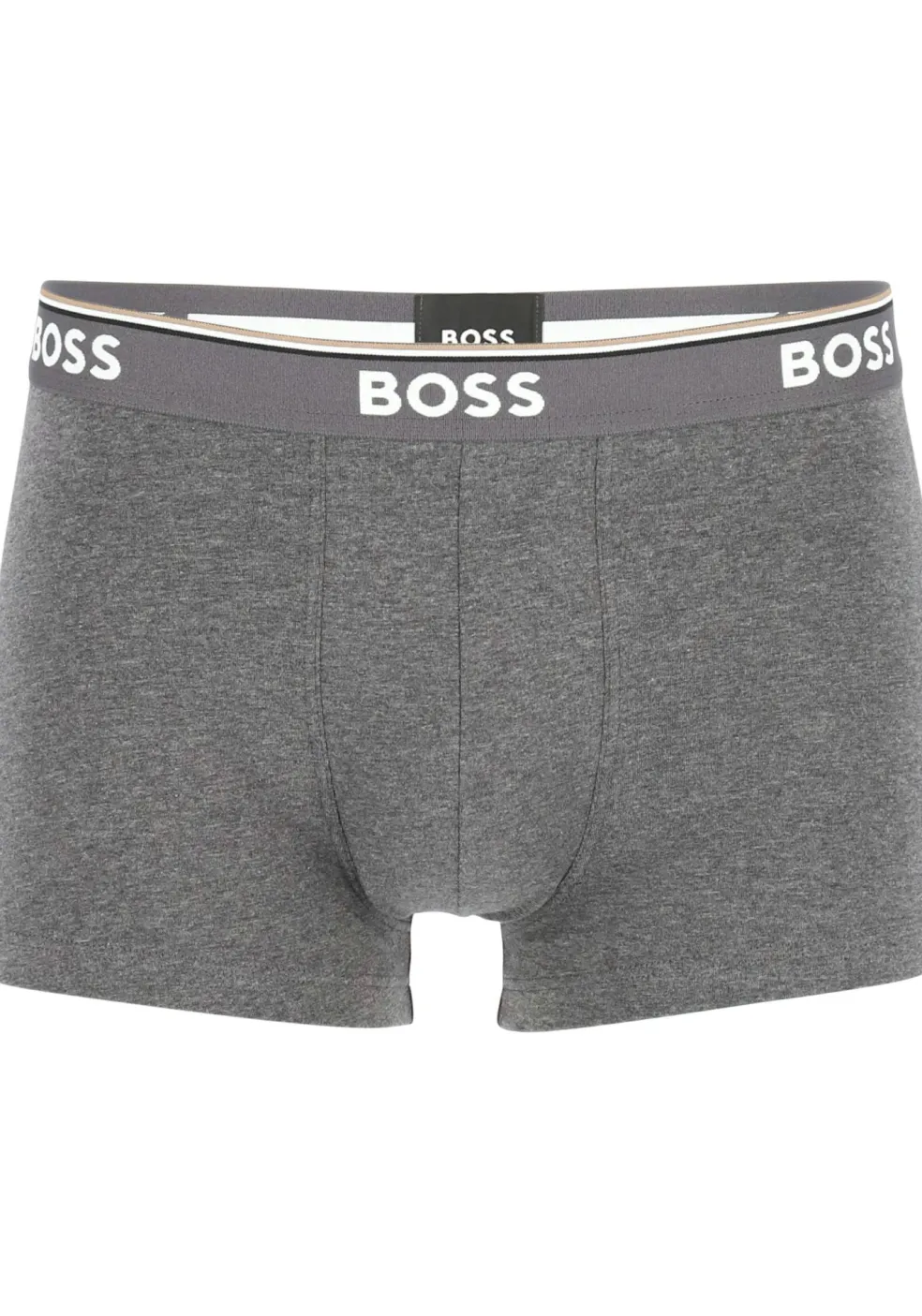 HUGO BOSS Power trunks (3-pack), heren boxers kort, grijs, grijs, zwart