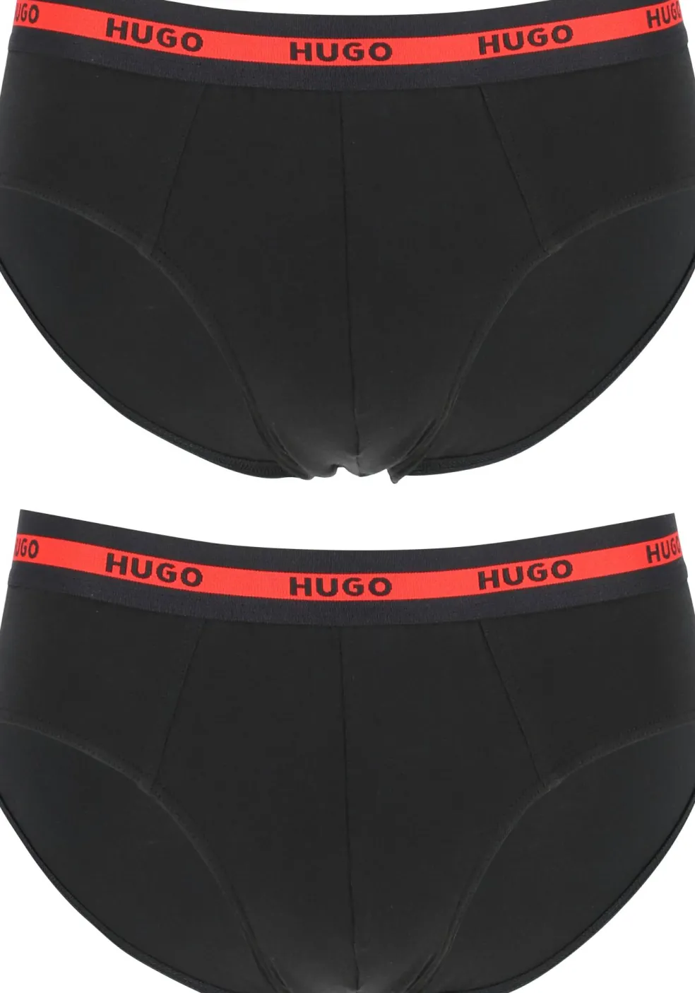 HUGO hipster briefs (2-pack), heren slips, zwart