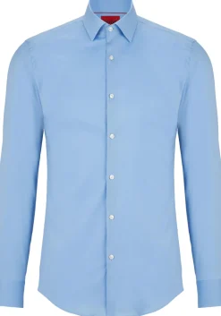 HUGO Kenno slim fit overhemd, popeline, blauw