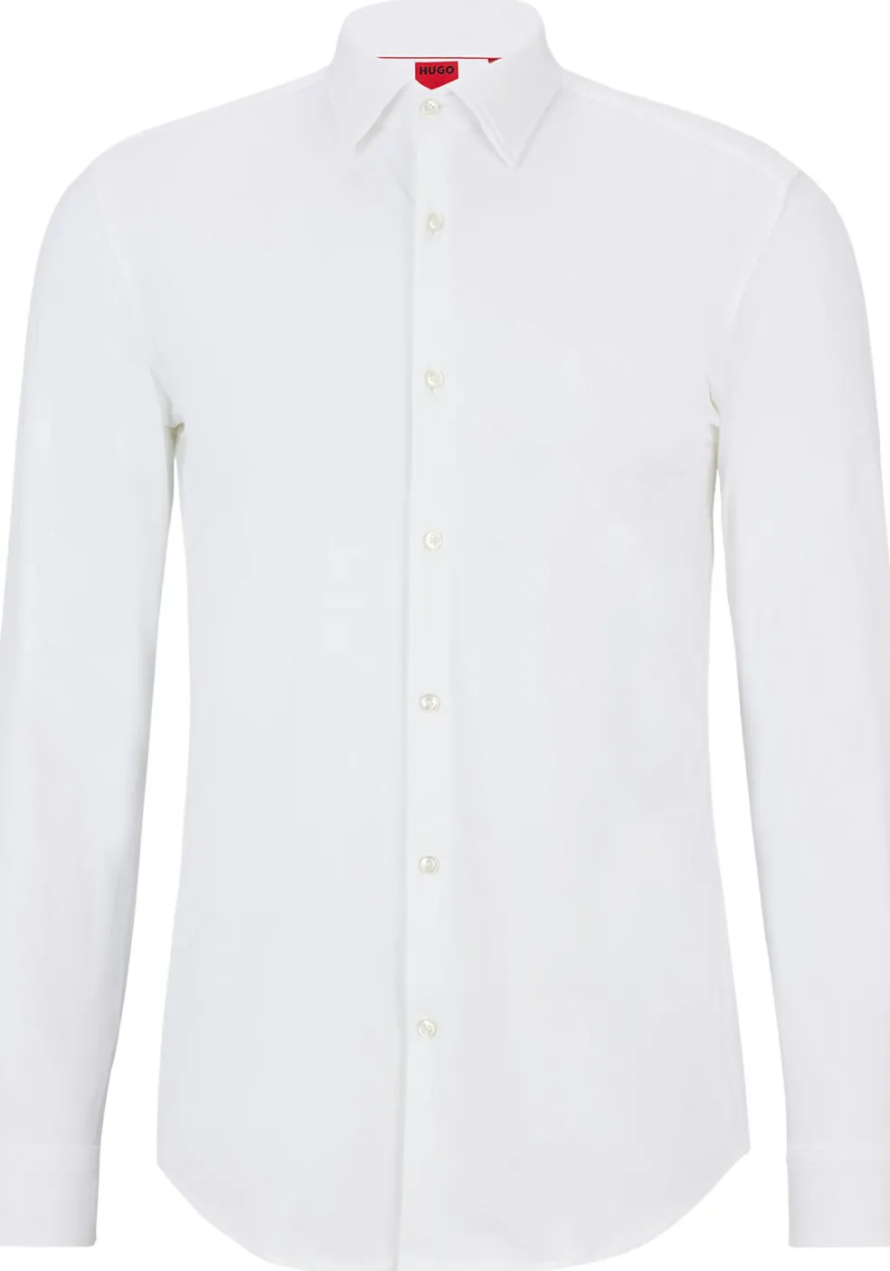 HUGO Kenno slim fit overhemd, tricot, wit