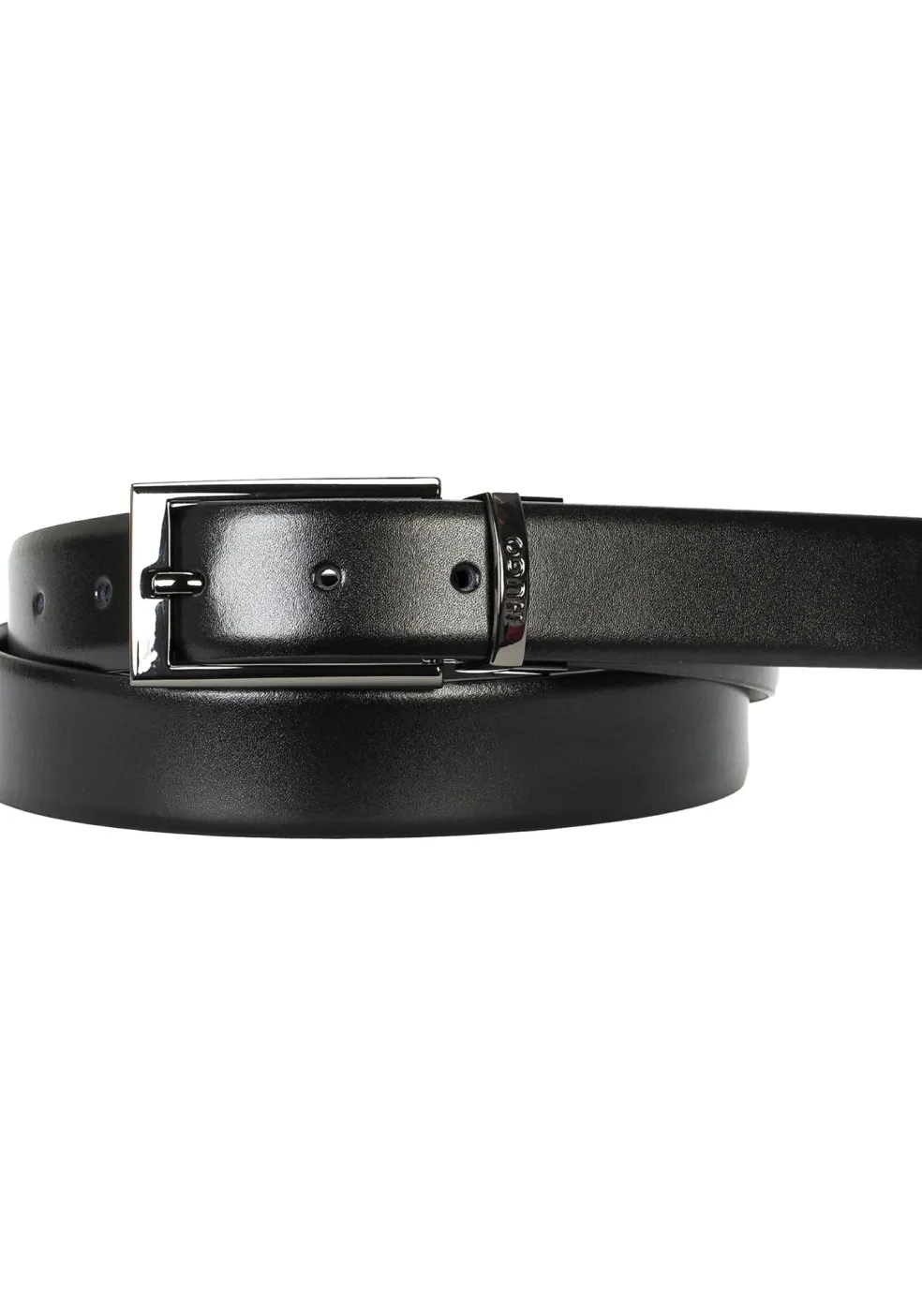 HUGO leren heren riem, zwart