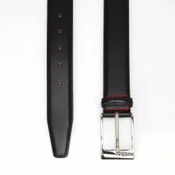 HUGO leren heren riem, zwart