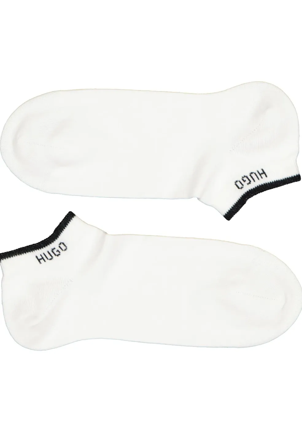 HUGO logo sokken (2-pack), heren enkelsokken, wit