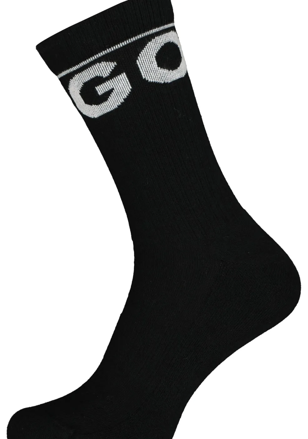 HUGO logo sokken sportief, hoge enkelsokken, zwart
