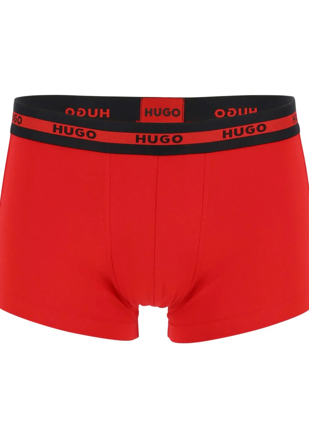 HUGO trunks (2-pack), heren boxers kort, rood, zwart